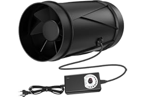 Aygrochy 100mm Rohrventilator Regelbar, EC-Motor Rohrlüfter 221m³/h, Abluftventilator für für Wintergarten Growzelte Keller Garage Küche