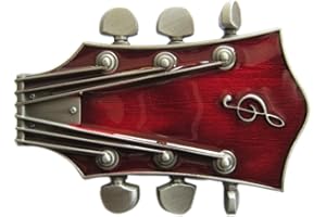 JEAN'S FRIEND New Vintage Original Red Enamel Guitar Music Hebilla del cinturón Belt Buckle
