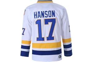 BOROLIN Hanson Brothers Charlestown Chiefs 16 Jack 17 Steve 18 Jeff Slap Shot Movie Ice Hockey Trikot