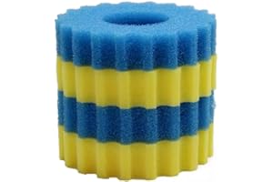 GAOHOU 4 x Ersatz-Schaumstofffilter für CPF-2500 Druckteichfilter Koi-Fische (2 x gelbe + blaue Schwämme)