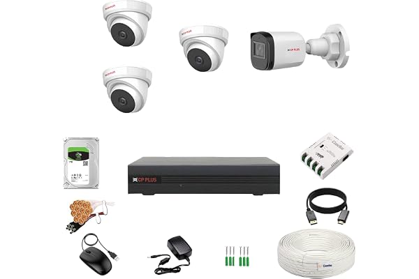 CP Plus 2.4MP 4 DVR, 2.4MP 3 1 ( ) + - + IR LED + + 1 TB HDD + 4 CH SMPS + CCTV + BNC/DC