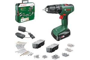 Bosch Perceuse-Visseuse À Percussion Sans Fil - Easyimpact 18V-40 (Vissage, Perçage Dans Le Bois, Métal Ou Plastique ; Perçage Avec Percussion Dans La Maçonnerie ; 241 Accessoires; 1 Bat 1.5 Ah)