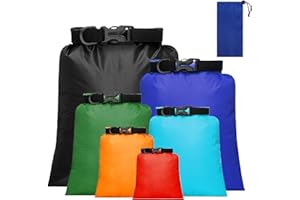 HOLEMZ Bolsa Impermeable a la Deriva Bolsas de Almacenamiento al Aire Libre Dry Bag para Kayak Senderismo Barco natación Pesca Rafting Canoa 6 Piezas