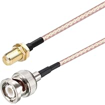 2x RG316 Koaxialkabel – SMA-Stecker Auf BNC-Stecker, 50 Ω, 30 Cm Länge, Für WLAN-Router & Antennen