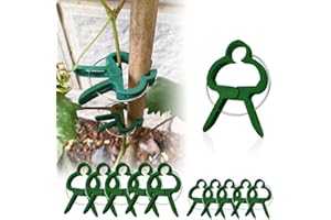 CEWROM Pflanzenclips für Kletterpflanzen - 100 Pflanzenklammern, Pflanzenhalter für Rankhilfe Tomaten,Rose,Gurken, Gartenpflanze Clips für Kleine & Große Triebe Spaliere Kletterpflanzen Befestigung