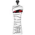 Golf Club Wood Head covers for Driver/Fairway/Hybrid 1FH White PU Leather Mummy Design