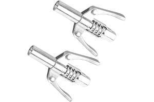 Greluma 2 St Dubbelgreppskopplingar för fettspruta, låsbara fettmunstycken, kompatibel med 1/8" NPT-kopplingar