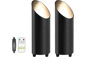 Monsing LED Spotlichter Bilderlichter Akzentlichter Wandlampe mit Schalter und Stecker 5W 3000K Akzentbeleuchtung, Umgebungslicht für Zuhause, Pflanzen, Bilder, Timer-Dimmschalter(Black-3000K)