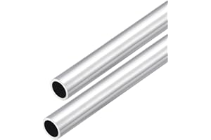 DMiotech 2Pack (20mm OD x 16mm ID) 6063 Aluminum Round Tube 300mm Length Industry Metal Tubing for Machinery Frame Construction DIY Projects