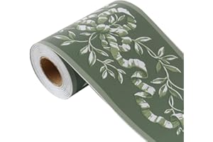 Banggo - Carta da parati impermeabile, rimovibile, autoadesiva, per cucina, bagno, motivo verde scuro, 0,1 x 10 m