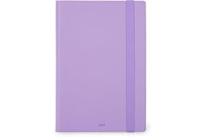 Legami - Agenda Giornaliera Medium, 12 Mesi, da Gennaio 2024 a Dicembre 2024, Chiusura con Elastico, Planner mensile gennaio 2025, Taschina finale, Rubrica estraibile, 12x18 cm, Colore Lavender