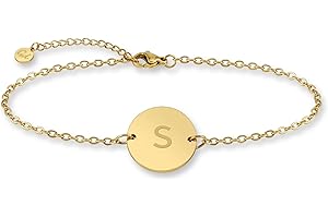 GD GOOD.designs Armkette mit Buchstaben in Gold I 18k Echtgold beschichtet I Anhänger mit Initialen Gravur - Valentinstag - Geschenk für Sie und Ihn