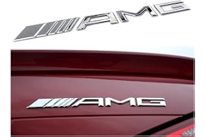 Replacement for A-MG Emblem Genuine 3D Chrome Trunk Logo Badge Sticker Decal Decoration (Silver (Metal))