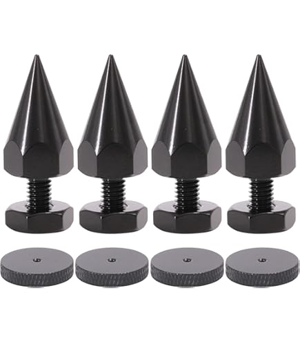 Dynavox Set of 4 Silver Spike Flat Washers for Speaker Boxes and Appliances - Stylish Floor or Hi-Fi Shelf Protection : Amazon.co.uk: Electronics & Photo