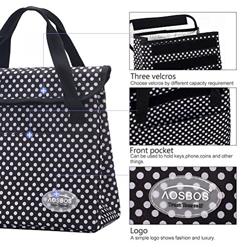 Aosbos Faltbare Wasserdichte Kühltasche Lunch Tasche Isoliertasche für Campen und Picknick 9 Liter, 24,5 x 14,5 x 30 cm - 7