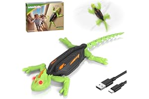 snookids Geco Ragno Robotico, Robot Giocattolo per Giochi Bambini che Si Arrampica su Pareti e Soffitti Occhi Luminosi Movimenti Realistici Regali Compleanno di Natale Maschio e Ragazze 3 4 5 6 7 8+