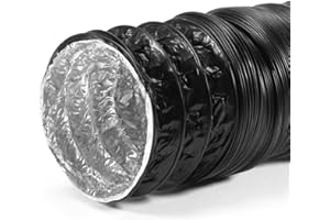 STERR Tubo flessibile rinforzato per condotte di ventilazione 100 mm x 6 m - Tubo di scarico - Tubo flessibile per riscaldamento e raffreddamento - Ventilazione e condizionamento dell'aria CFD100_6