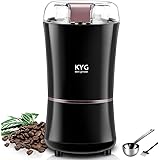 KYG Kaffeemühle 300W Elektrische Kaffeemühle Kaffeebohnen Nüsse Gewürze Getreide Mühle mit Edelstahlmesser 50g Fassungsvermög