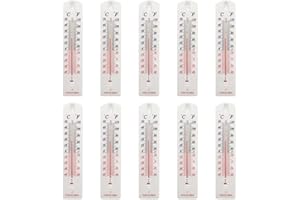 EPHEYFIF 10 PCS Wall Thermometer Indoor Room Thermometer Outdoor Thermometer For Use As Room Temperature Thermometer Monitor In The Home Office Garden or Greenhouse Wall Mounted