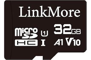 LinkMore XV11 32GB MicroSD Flash Memory Card, Micro SDHC Card, A1, UHS-I, U1, V10, Class 10 Compatible, Read Speed Up to 90 MB/s, SD Adapter Included