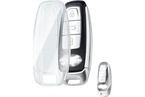 OFFCURVE Custodia Chiavi Trasparente Cover Chiave, Guscio Chiave Copri Chiavi Auto Telecomando per Audi A1 A3 A4 A5 A6 A7 A8 Q1 Q3 Q5 Q7 Q8 S3 S4 S6 RS4 RS6 R8 TT TTS Seat Exeo 3R