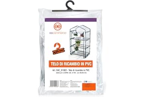 EACOMMERCE Serra da Giardino e Balconi con copertura in PVC impermeabile per Orti, Piante e fiori (Telo di Ricambio per Serra da 3 Ripiani)