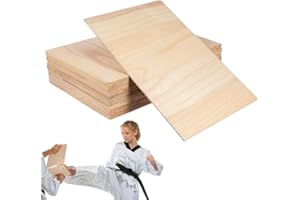 Veemoon 20 Sheets Taekwondo Breaking Boards Wooden Breaking Boards Martial Arts for Karate Practice Boxing Performing Training Equipment 0.3cm 0.6cm