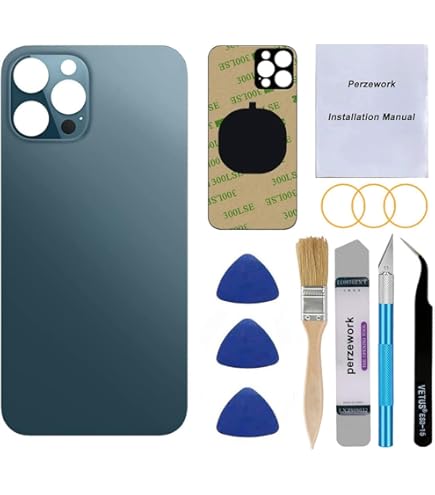 Obiettivo Ricambio Per Fotocamera IPhone 12 Pro Max - Vetro AntiGraffio Con Kit Strumenti - Foto 3