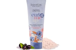 Jean & Len Drömlockar Curling Cream Risvatten & Açaibär, vegan, 100 ml | För lockigt & naturligt vågigt hår, curly girl friendly, definierar & ger spänst, utan silikoner