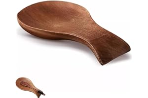 FVEVQE Spoon Rest Kitchen, Wooden Spoon Holder for Cooking, Modern and Rustic Spoon Rest for Restaurant, Barbecue, Garden, Home, Camping(Brown)