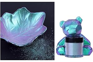 PHILSP Poudre de caméléon changement de couleur poudre de mica pour résine époxy, poudre de pigment perlé pour la peinture de savon, slime, poudres caméléon multicolores 2