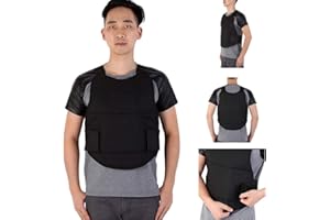 ARMOR QTREES Bodyguard Chaleco protector al aire libre Chaleco protector de entrenamiento chaleco de caza ropa CS Game Filed Security Guard chaleco (negro, talla única)