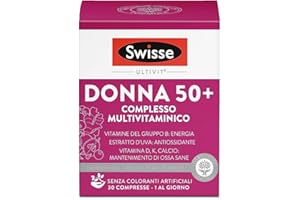 Swisse Multivitaminico Donna 50+, Integratore Alimentare Multi-nutriente per Integrare l'Alimentazione delle Donne over 50, 30 Compresse