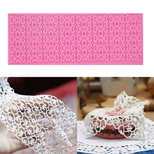 GOOTRADES 1 Stk/5 Stk Lace Silikon Form, Zucker Handwerk Fondant Matte Kuchen Dekorieren Backen Werkzeuge (1 Stk) - 6