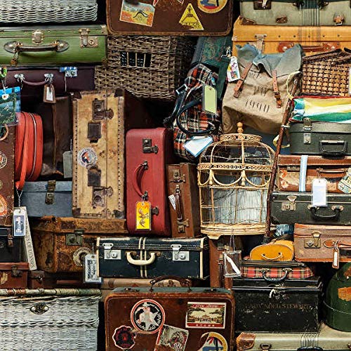 Tissu d'ameublement au mètre - Coton imprimé - Largeur 280 cm - Longueur au choix par 50 cm | Valises