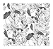 Produktbild York Wallcoverings Calypso Contemporary Vining Ginko Leaf Prepasted Wallpaper, Stark White/Black by York Wallcoverings