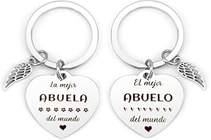 KARYLLENA Regalos Para Abuela Y Abuelo Navidad 2 Piezas Llavero Regalos Abuelo Y Abuela Navidad Original Cumpleaños Regalos Para Abuelos Regalo Abuela Navidad Regalos Para Abuelas Regalo Abuela Cumpleaños