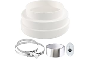 URHRHU Rundrohrsystem Reduzierstück Rohrverbinder Ø120 150 160mm Reduzierstück ABS Abluftschlauch Adapter für Rohrventilator Reduzierverbinder Reduktion Rohr