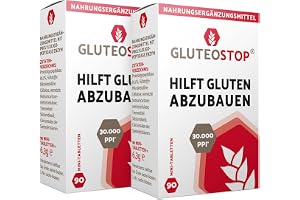 GluteoStop® - Helps Reduce Gluts - 180 Mini Tablets - Gluten Sensitivity - Gluten Reinforced Nutrition - Enzyme