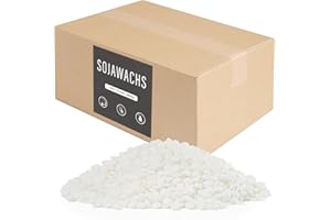 BOYUJK Cera di Soia per Candele 5KG, Premium Natural Cera per Candele, 100% Cera per Candele Fai da Te per La Produzione di Candele da Agricoltura Biologica