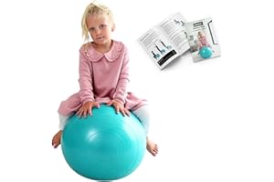 BABYGO® Sensory Exercise Ball | Peanut Ball for Kids Children | Autism Therapy Calming Development Activities Motor Skills | Exercise Book & Pump Included