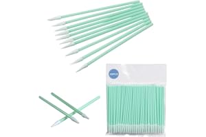 WUPENGZON 100 Stück Wattestäbchen Reinigungsstäbchen, Schaumstoffspitzen Reinigungstupfer,Mehrzweck-Schaumstofftupfer Set,SchaumreinigungsstäBchen für Kamera Tintenstrahldrucker Druckkopf Optische Ausrüstung