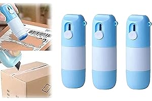 ASSLYE Thermal Paper Correction Fluid with Unboxing Knife, Thermal Paper Data Protection Fluid, Portable Information Anti-Leakage Protection Correction Fluid for Package Labels, Bills (3 PCS)