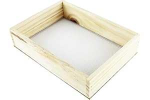 ARBUTUS Cedazo Cuadrado Malla Harina, Colador de Malla Tamiz 30x24cm Tamiz de Harina de Madera.