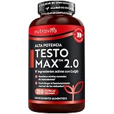 Nutravita Testomax 2.0 para Hombre - 210 Testo C&aacute;psulas Veganas | con Maca Peruana, Ashwagandha KSM-66, CoQ10, Ra&iacute;z de Maca -