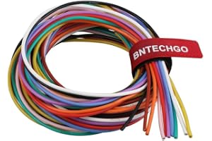 BNTECHGO 18 AWG silikontrådssats, 10 färger, 1,5 m flexibel 18 AWG trådad förtennad koppartråd