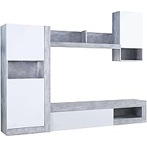 Parete Attrezzata Moderna Per Soggiorno - Porta TV, Design Contemporaneo, 207x34x170 Cm - Foto 7