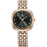 Carlton London Women Celeste Analog Watch, Square Dial, Stainless Steel Strap, Quartz Movement, 30M Water Resistant, Casual Wear: 