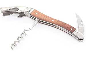 FRANMARA Laguiole Waiter's mit Korkenzieher, Griff aus Palisander, Holz-Geschenkbox, für Garten, Rasen Instandhaltung,