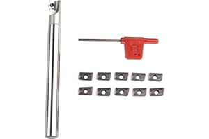 BlissfulAbode 130 x 12mm Indexable End Mills 2 Flute 90 Degree T8 Wrench for APMT1135 Carbide Insert